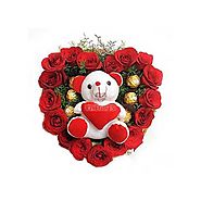 Buy/Send Love Combo - Bouquet Online Same Day Delivery - OyeGifts.com