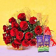 Red Blooms With Chocolaty Treats