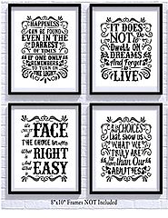 Harry Potter Quotes and Sayings Art Prints | Set of Four Photos 8x10 Unframed | Great Unique Inspirational Harry Pott...