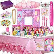 Disney Princess Birthday Party Supplies & Decorations - 8 Guests (177 Pieces)