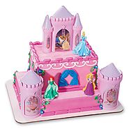 Decopac Disney Princess Happily Ever After Signature DecoSet Cake Topper, 4.8" L x 2.5" W x 6" H, Pink