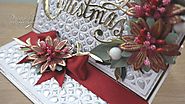 HOW TO: Christmas easel card - card and box die set - by Christina Griffiths