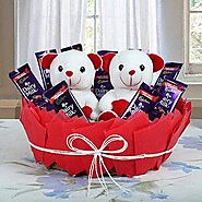 Buy/Send Cute Basket Of Surprise - YuvaFlowers