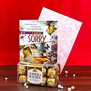 Sorry Greeting Card and Ferrero Rocher Chocolate