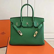 Hermes Birkin 25cm Original Togo leather bag Green