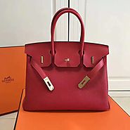 Hermes Birkin 25cm Original Togo leather bag Red