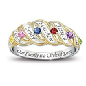 Our Family Is a Circle of Love Birthstone Ring