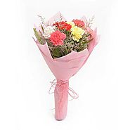 Buy/Send Multicolored Carnations - Bouquet Online - YuvaFlowers.com