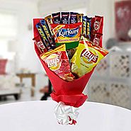 Buy / Send High on Snack Bouquet Gifts online Same Day & Midnight Delivery across India @ Best Price | OyeGifts