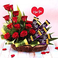 Buy or Order Affectionate Love Basket Online | Midnight Gifts Online - OyeGifts.com