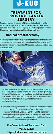 Prostate Cancer Treatment - Kapoor’s Kidney & Urostone Centre