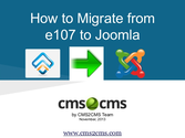 How to Migrate from e107 to Joomla