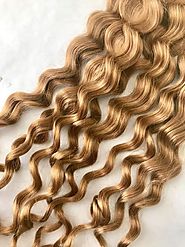 Curly Blonde Hair Extensions (Ash Blonde / Honey Blonde/color #27) – Prarvi Hair