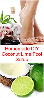 Homemade DIY Coconut Lime Foot Scrub | Listerine Foot Soak