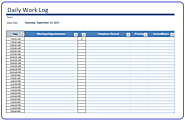 Daily Log Template | MS Word & Excel | Free Log Templates