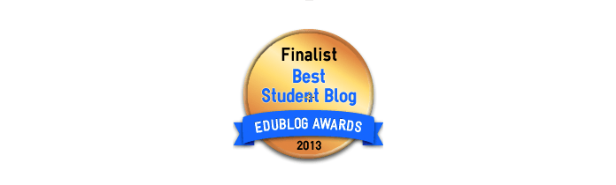Headline for Best Student Blogs 2013 - Edublog Awards
