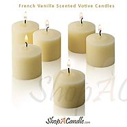Online French Vanilla Scented Votive Candles In Various Set At Shopacandle