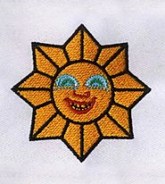 Bright Dazzling Sun Embroidery Design | EMBMall