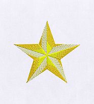 Luxurious Gold Star Embroidery Design | Machine Design