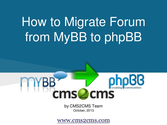 How to Migrate from MyBB to phpBB