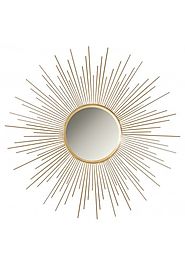 Decorshore 36" Gold Sunburst Circular Metal Round Decorative Wall Mirror