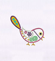 Captivatingly Precious Pink Bird Embroidery Design | EMBMall