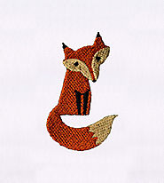 Beautifully Somber Little Fox Embroidery Design | EMBMall
