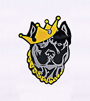 Daring Crown Adorned Rottweiler Dog Embroidery Design | EMBMall