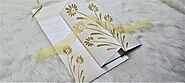 METALLIC SILVER SHIMMERY FLORAL THEMED - EMBOSSED WEDDING CARD : C-1372 - 123WeddingCards