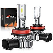 Nilight EF1LED Fog Light Bulbs, LED Fog Light DRL Bulbs Conversion Kit for Cars Trucks (H11/H8/H9)