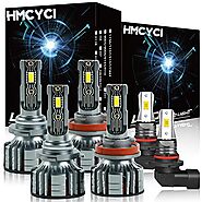 HMCYCI Fit For Ford Escape (2013-2016) LED Headlight Bulbs Combo,9005+H11 High/Low Beam + 9145/9140 Fog Lights,Super ...