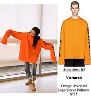 Vetements Orange Oversized Logo Sleeve Pullover $775