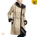 Shearling Hooded Coat for Women CW640251