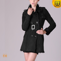 Women Black Shearling Winter Coat CW640280