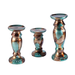 Elements Mottled Ceramic Candle Stands, 6-Inch/8-Inch/10-Inch, Set of 3