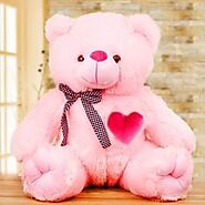 Buy or Order Cute Pink Teddy Bear - Same Day Delivery Gifts : OyeGifts