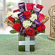 Buy / Send Perfect Choco Flower Gifts online Same Day & Midnight Delivery across India @ Best Price | OyeGifts