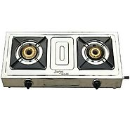 Surya Maze 2 Burner Manual Ignition Stainless Steel Gas Stove | Gas Stoves & Hot Plates - HomeShop18