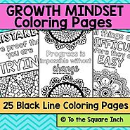 Growth Mindset Coloring Pages by To the Square Inch- Kate Bing Coners