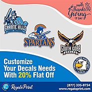 20% Discount On Custom Decals with Free Shipment | RegaloPrint