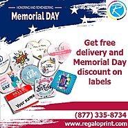 Get Free Delivery And Memorial Day Discount On Custom Labels – RegaloPrint