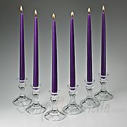 Online Purple Dripless Taper Candles Set Of 144 At Shopacandle