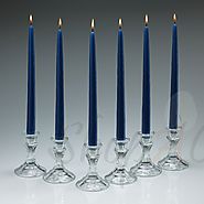 Taper Candles | Dripless Cobalt Blue Taper Candles At Shopacandle