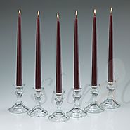 Shop Unscented Burgundy Taper Candles Wholesale At Shopacandle