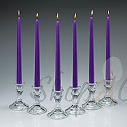Shop Dripless Lavender Taper Candles Unscented Bulk | Shopacandle