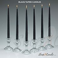 Black Taper Candles Bulk Set Of 144 Online At Shopacandle