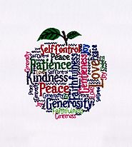 Apple Shaped Motivational Words Embroidery Design | EMBMall