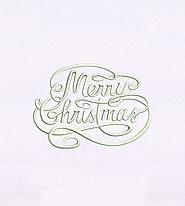 Artistically Wavy Merry Christmas Embroidery Design | EMBMall