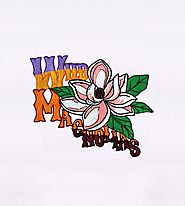 Beautiful Wild Pink Magnolia Flowers Embroidery Design | EMBMall