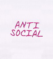 Creatively Addressing Anti Social Text Embroidery Design | EMBMall